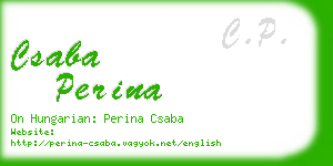 csaba perina business card